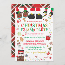 Christmas Pajama Slumber Party Einladung