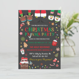 Christmas Pajama Slumber Party Einladung