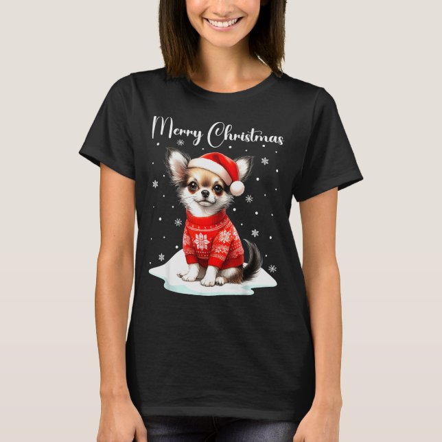 Christmas Pajamas Chihuahua Christmas Outfit Chihu T-Shirt (Vorderseite)