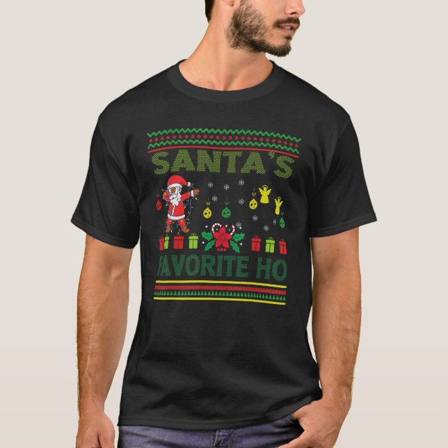 Christmas pajamas   Don't Stop Believin Santa Kids T-Shirt (Vorderseite)