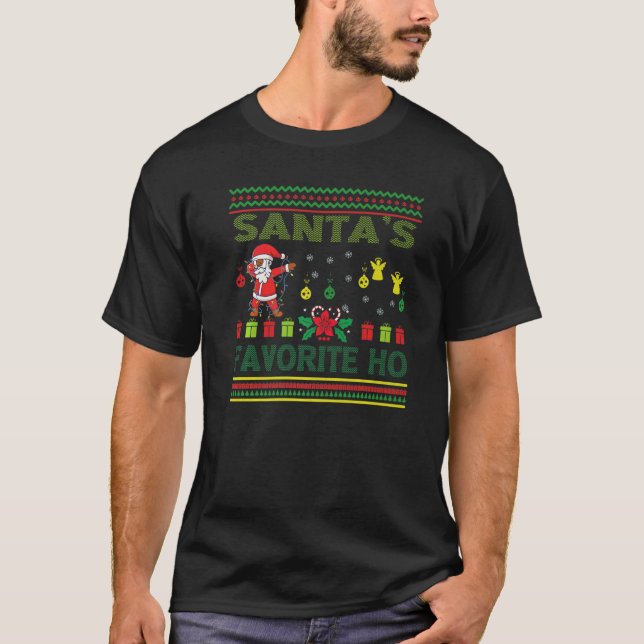 Christmas pajamas  Don't Stop Believin Santa Kids T-Shirt (Vorderseite)