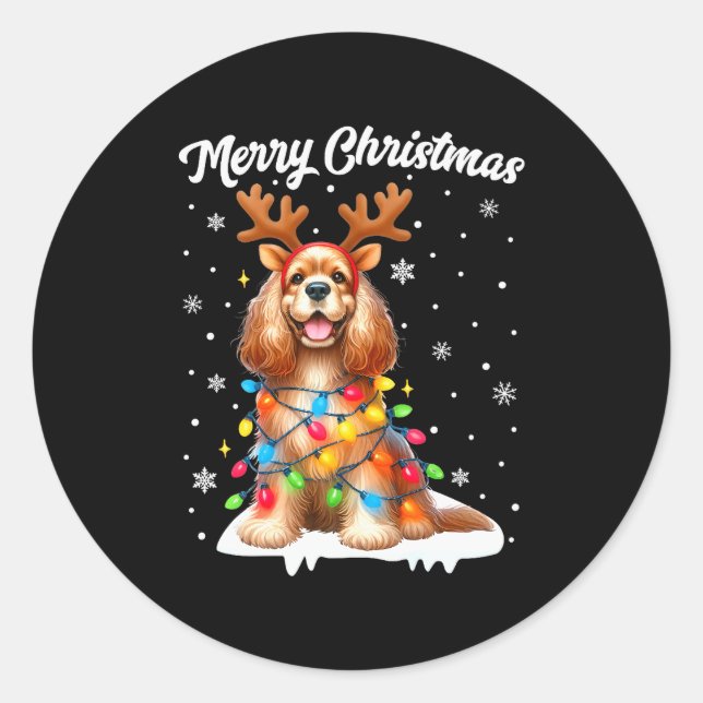 Christmas Pajamas Men Women Kids English Er Spanie Runder Aufkleber (Vorderseite)