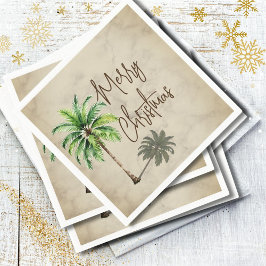 Christmas Palm Elegant Merry Serviette