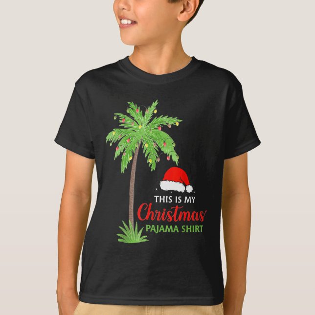 Christmas Palm Tree This Is My Christmas Pajama Xm T-Shirt (Vorderseite)