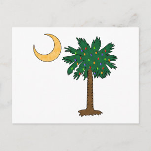Christmas Palmetto Feiertagspostkarte