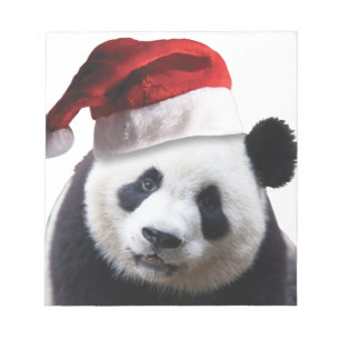 Christmas Panda Bear Notizblock