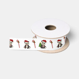 Christmas Panda Bear Satinband