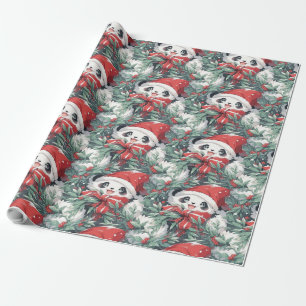Christmas Panda Design Geschenkpapier