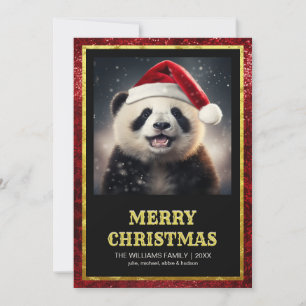 Christmas Panda Einladung