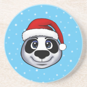 Christmas Panda Getränkeuntersetzer