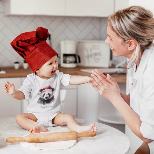 Christmas Panda", individuell anpassbar Baby Strampler (Von Creator hochgeladen)