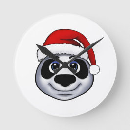 Christmas Panda Runde Wanduhr