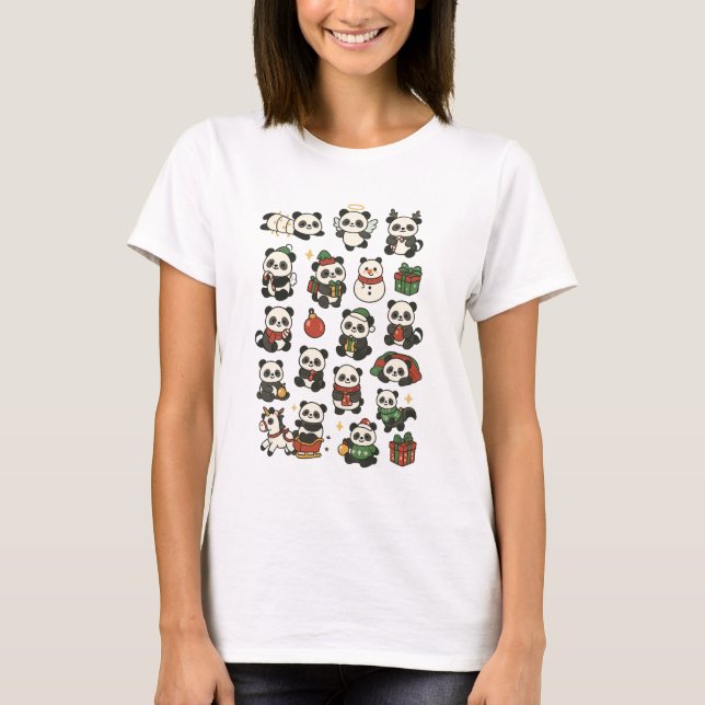 Christmas Panda Squad - Niedliche Funny Pandas in  T-Shirt (Vorderseite)