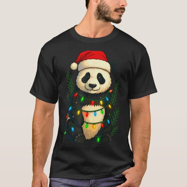 Christmas Panda  T-Shirt (Vorderseite)