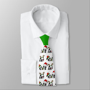 Christmas Pandas Neck Tie Krawatte