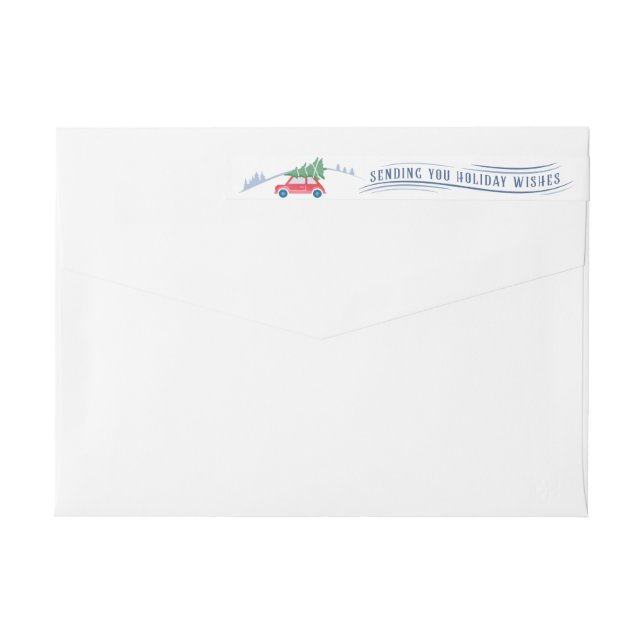 Christmas Panoramas Holiday Return Address Wrap (Rückseite)