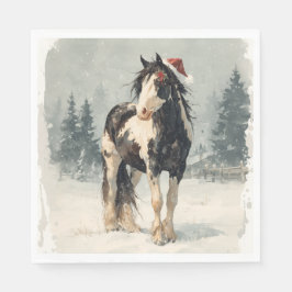 Christmas Paper Napkin / Beautiful Paint Horse  Serviette