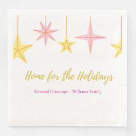 Christmas Paper Napkin with Holiday Motifs Serviette