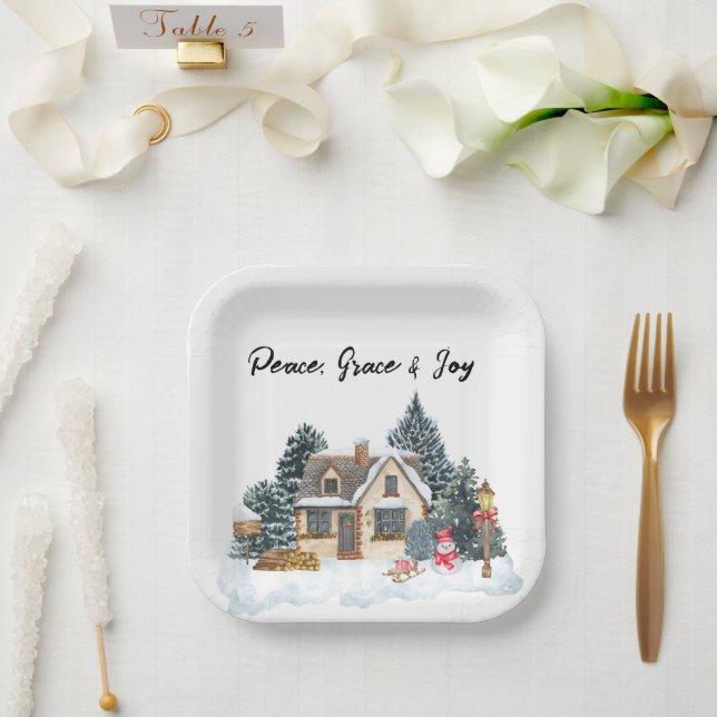 Christmas Paper Plates Pappteller (Hochzeit)