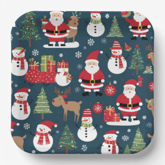Christmas Paper Plates Pappteller