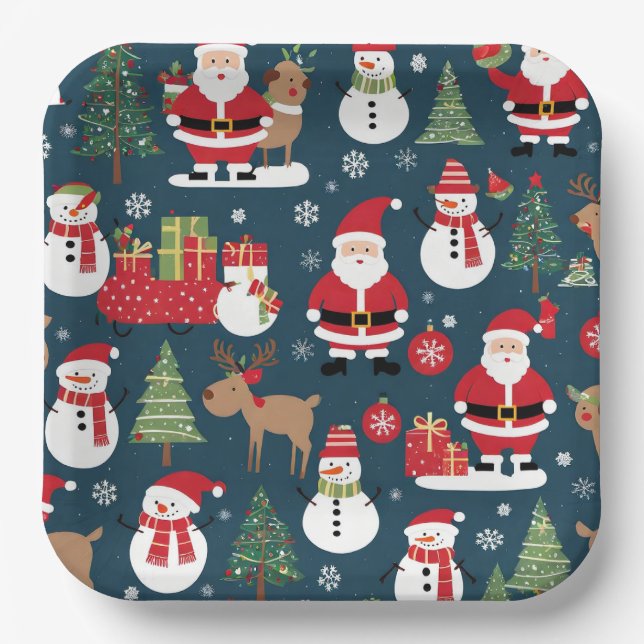 Christmas Paper Plates Pappteller (Vorderseite)