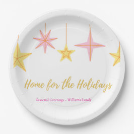 Christmas Paper Plates with Holiday Motifs Pappteller