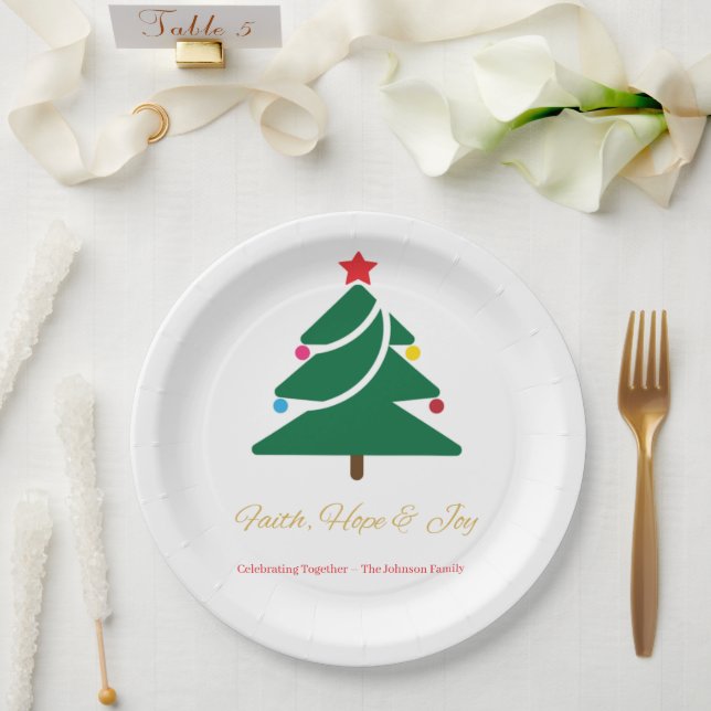 Christmas Paper Plateswith Holiday Motifs Pappteller (Hochzeit)