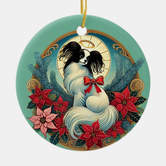 Christmas Papillon Keramik Ornament (Vorne)