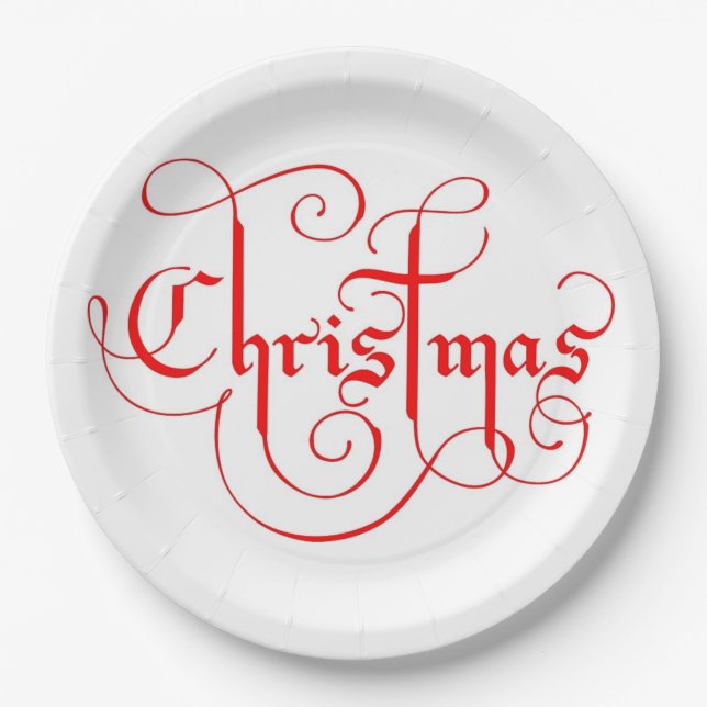 CHRISTMAS PAPPTELLER (Vorderseite)