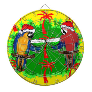 CHRISTMAS PARROTS DARTSCHEIBE