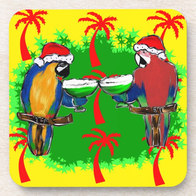 CHRISTMAS PARROTS UNTERSETZER (Vorderseite)