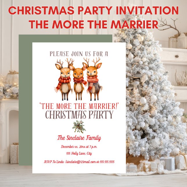 Christmas Party At Home The More The Marrier Einladung (Christmas Party At Home The More The Marrier Invitation)