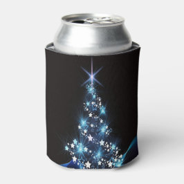 Christmas Party Blue Tree Shiny Black Elegant Dosenkühler