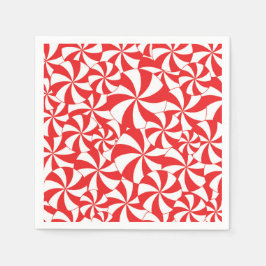 Christmas Party Candy Cane Paper Napkins Red Serviette