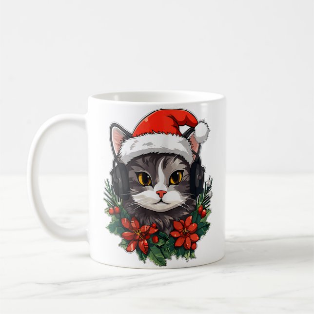 Christmas Party Dj Edm Winter Festival Rave Kaffeetasse (Links)