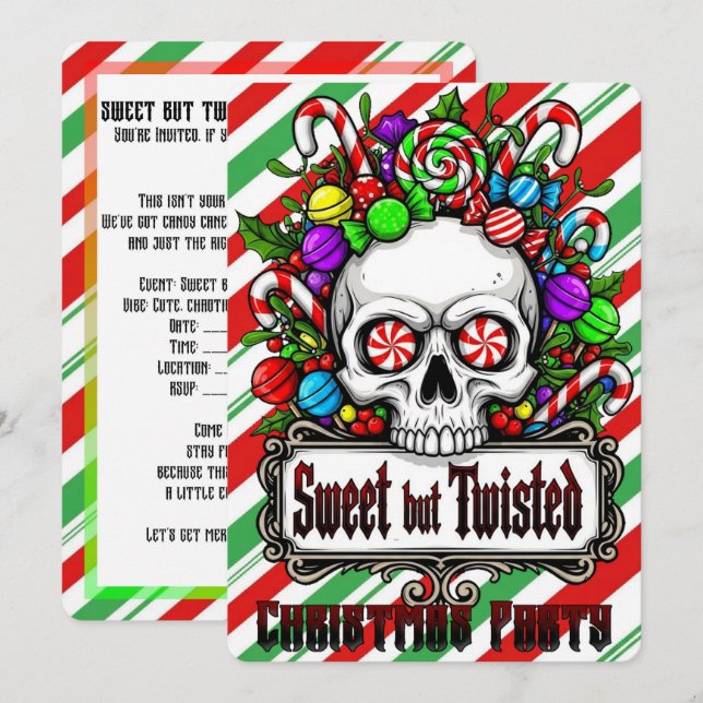 Christmas Party Einladung (Vorne/Hinten)