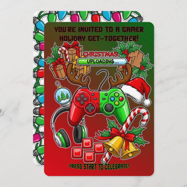 Christmas Party Einladung (Vorne/Hinten)