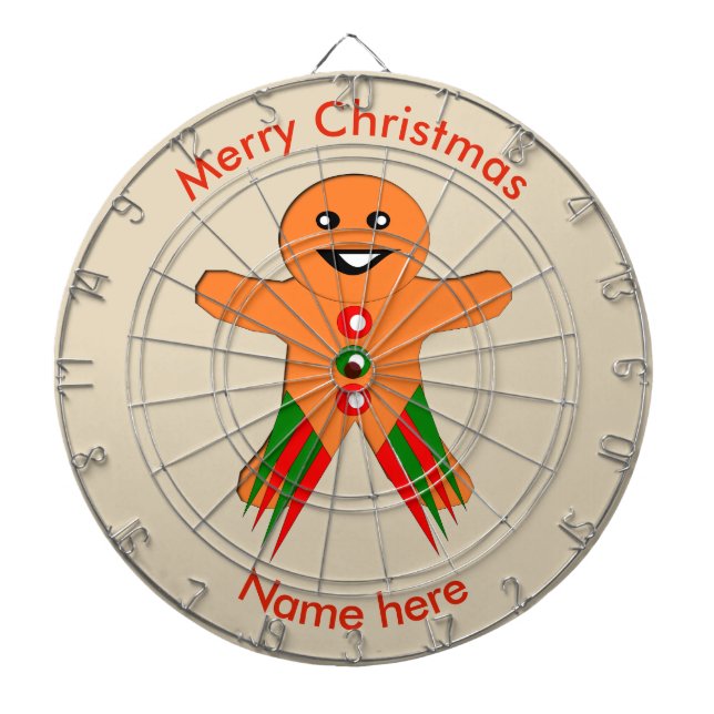 Christmas Party Gingerbread Man Dart Board Dartscheibe (vorne)