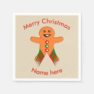 Christmas Party Gingerbrei Man Paper Napkins Serviette
