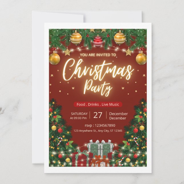 Christmas Party Invitation (Vorderseite)