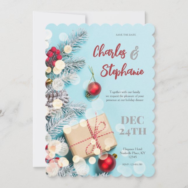 Christmas Party Invitation, Christmas Invitations Einladung (Vorderseite)