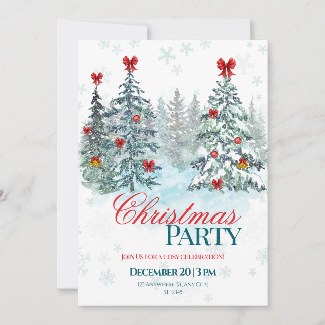 Christmas Party Invitation | Holiday Celebration (Vorderseite)