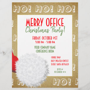 Christmas Party Invitation   Santa Flyer