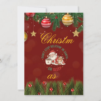 Christmas Party Invitation with Santa Claus Illust Einladung