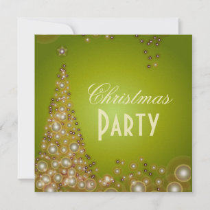 Christmas Party invitations, champagne bubbles Einladung