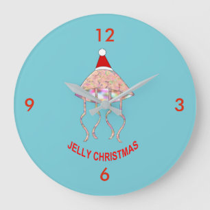 Christmas Party Jellyfish Wall Clock Große Wanduhr