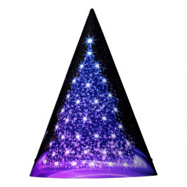 Christmas Party Pink Blue Tree Winter Black Rustic Partyhütchen