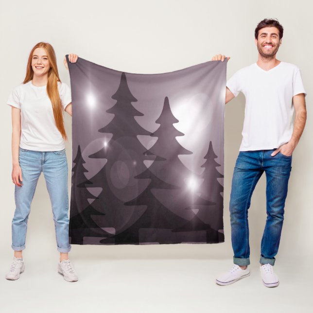 Christmas Party Pink Trees Holiday Winter Elegant Fleecedecke (Beispiel)