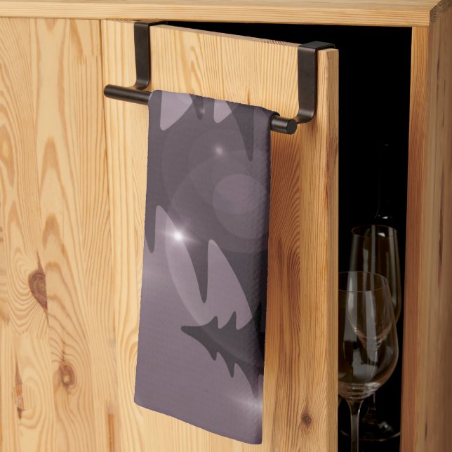 Christmas Party Pink Trees Holiday Winter Elegant Geschirrtuch (Drittel gefaltet)