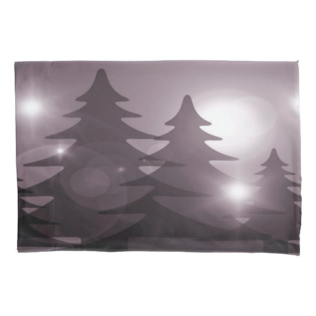 Christmas Party Pink Trees Holiday Winter Elegant Kissenbezug (Vorderseite)